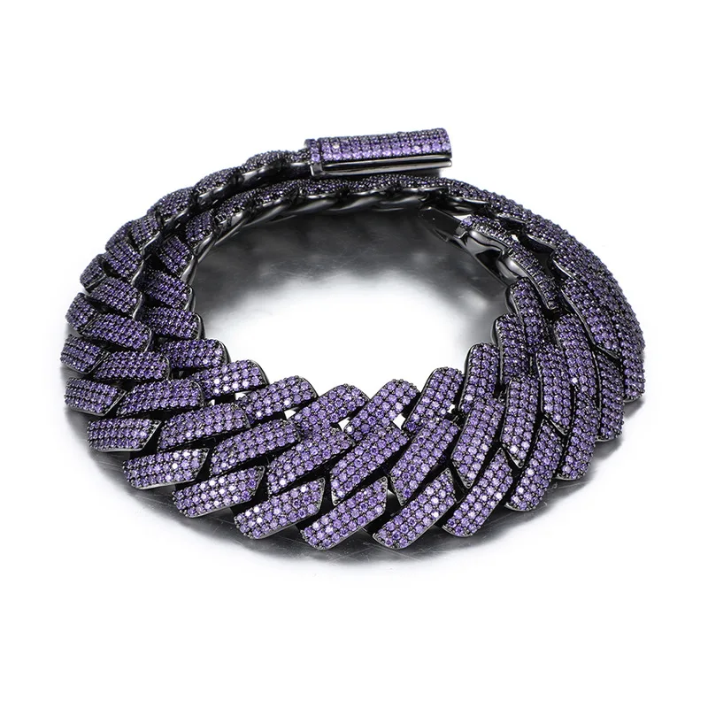 Hip Hop 3 Rows Purple CZ Stone Bling Ice Out 20mm Big Heavy Black Square Cuban Miami Link Chain Necklace for Men Rapper Jewelry
Hip Hop 3 Rows Purple CZ Stone Bling Ice Out 20mm Big Heavy Black Square Cuban Miami Link Chain Necklace for Men Rapper Jewelry