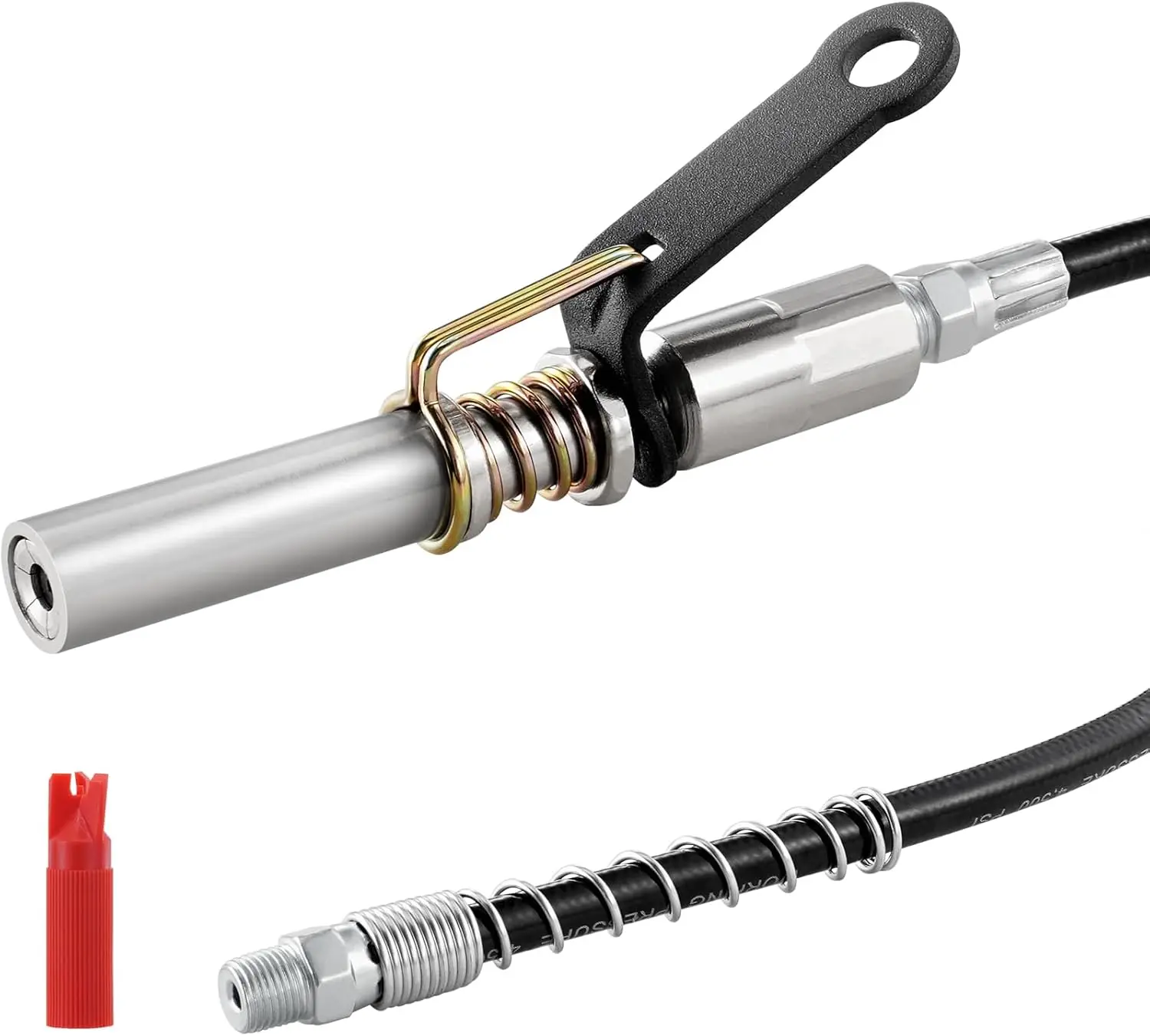 Соединитель смазочного пистолета, высокое давление на 10000 фунтов на квадратный дюйм, 6-кулачковая блокировка, быстроразъемный наконечник смазочного пистолета с очистителем шланга/крака
Соединитель смазочного пистолета, высокое давление на 10000 фунтов на квадратный дюйм, 6-кулачковая блокировка, быстроразъемный наконечник смазочного пистолета с очистителем шланга/крака