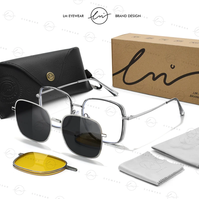 LM NEW Trend 3 In 1 Magnetic Clip Glasses Foldable Lenses Polarized Night Vision Clip Anti Blue Light Glasses Unisex
LM NEW Trend 3 In 1 Magnetic Clip Glasses Foldable Lenses Polarized Night Vision Clip Anti Blue Light Glasses Unisex