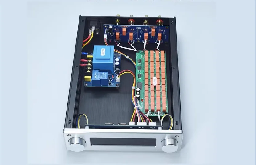 HiFi Relay Resistance Remote Volume Control Balanced /RCA Switch Preamplifier VFD Display
HiFi Relay Resistance Remote Volume Control Balanced /RCA Switch Preamplifier VFD Display