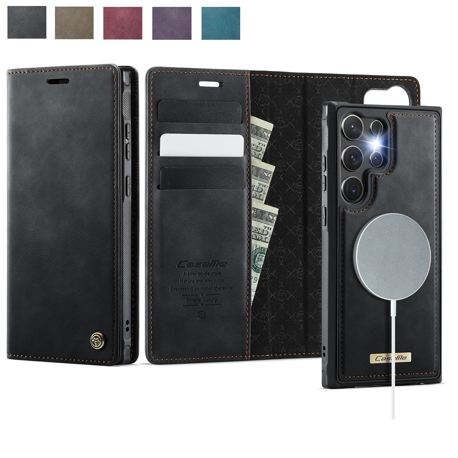 Caseme-C49 Magnetic Wireless Charging Leather Wallet Card Phone Case for Samsung Galaxy S20 S21 S22 S23 S24 S25 S25Ultra S25edge
Caseme-C49 Magnetic Wireless Charging Leather Wallet Card Phone Case for Samsung Galaxy S20 S21 S22 S23 S24 S25 S25Ultra S25edge