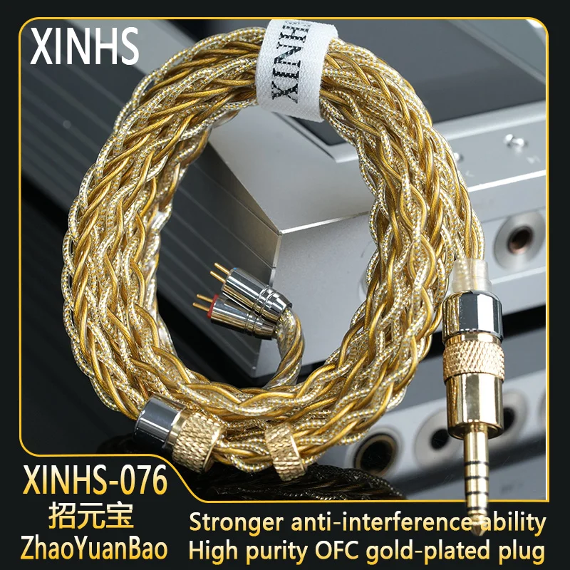XINHS 076 Zhaoyuanbao, 8 ядер, позолоченная 24-каратная серебряная фольга, провод 0,78 мм, 2 контакта, подходит для Dunu sa6 Neko Perfomer8 Blessing3
XINHS 076 Zhaoyuanbao, 8 ядер, позолоченная 24-каратная серебряная фольга, провод 0,78 мм, 2 контакта, подходит для Dunu sa6 Neko Perfomer8 Blessing3