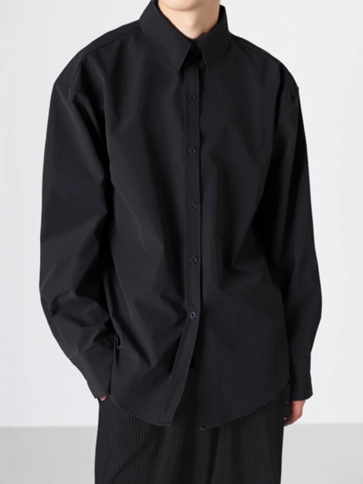 Black Casual Long Sleeve Shirt for Men Iron Free Standard Fit Pure Color Sharp Collar Versatile All Seasons Business Casual
Black Casual Long Sleeve Shirt for Men Iron Free Standard Fit Pure Color Sharp Collar Versatile All Seasons Business Casual
