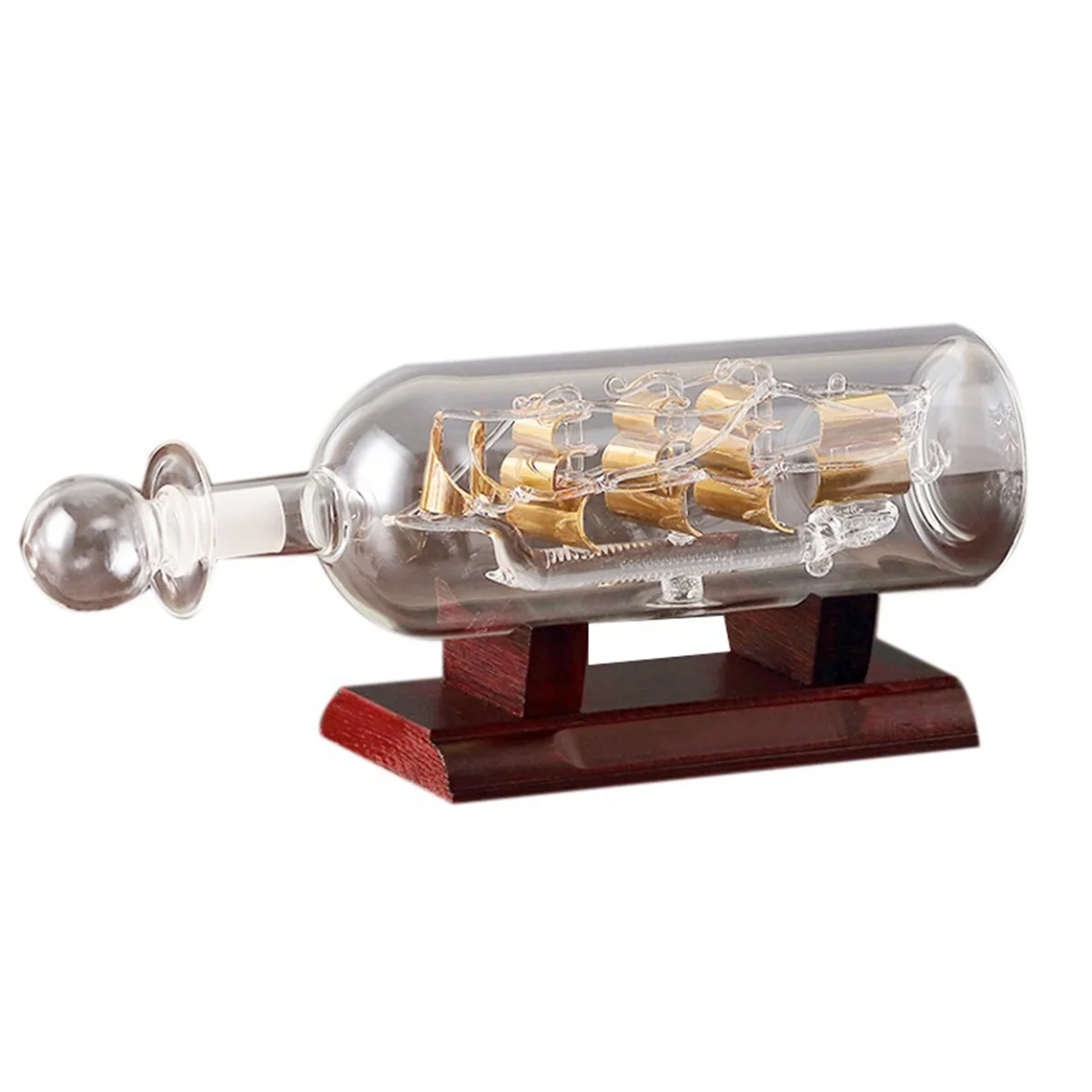 Ship in a Bottle Glass Boat Wood Base Decorative Ornaments Room Vintage Home Decor Decoration Accessories(Golden)
Ship in a Bottle Glass Boat Wood Base Decorative Ornaments Room Vintage Home Decor Decoration Accessories(Golden)