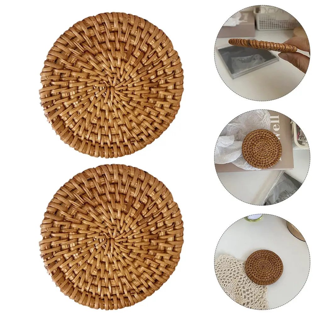 2Pcs Premium Rattan Coaster Set Natural Woven Teacup Mat Round Insulated Coaster for Home Kitchen Dining Patio Hotel Bar Gift
2Pcs Premium Rattan Coaster Set Natural Woven Teacup Mat Round Insulated Coaster for Home Kitchen Dining Patio Hotel Bar Gift