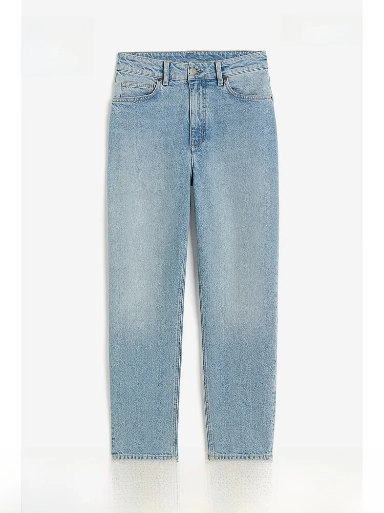 Slim High Waist Ankle Length Mom Jeans Summer New Arrival Women's Fashion H&M 0941666 Elegant Style Cotton Blend Stretchy
Slim High Waist Ankle Length Mom Jeans Summer New Arrival Women's Fashion H&M 0941666 Elegant Style Cotton Blend Stretchy