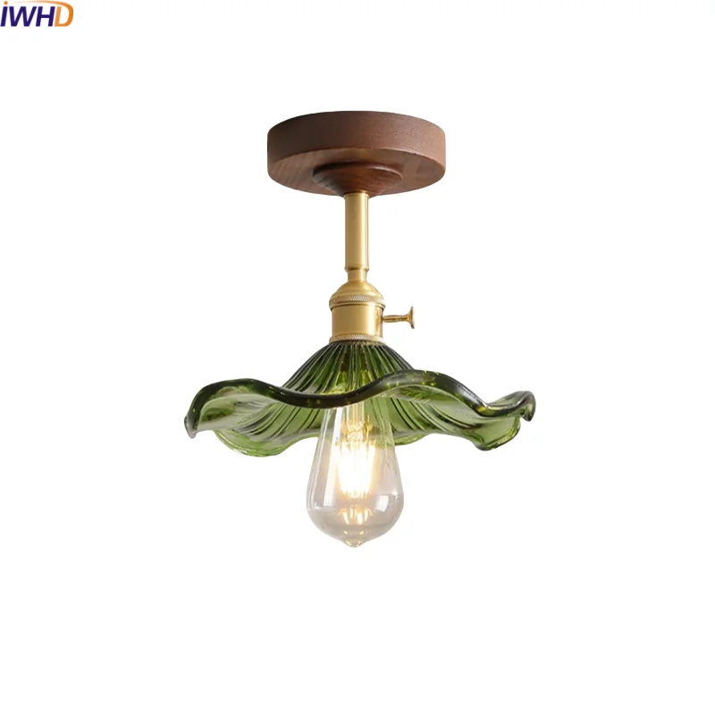 IWHD Green Glass LED Ceiling Lights Decoration Copper Wood Corridor Balcony Living Room Modern Ceiling Lamp Indoor Lighting
IWHD Green Glass LED Ceiling Lights Decoration Copper Wood Corridor Balcony Living Room Modern Ceiling Lamp Indoor Lighting