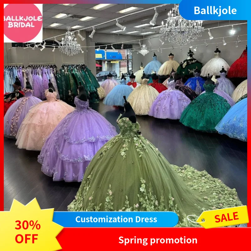 Vestidos De 15 Años Lace Up Ball Gown With 3d Floral Appliques Sweet 15 Birthday Party Dress Custom Made Ruffled Prom Gowns
Vestidos De 15 Años Lace Up Ball Gown With 3d Floral Appliques Sweet 15 Birthday Party Dress Custom Made Ruffled Prom Gowns