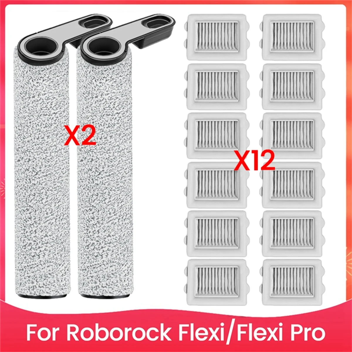 ABXD For Roborock Flexi/Flexi Pro Handheld Wireless Vacuum Cleaner Robot,Accessories Kit Main Roller Brush HEPA Filter
ABXD For Roborock Flexi/Flexi Pro Handheld Wireless Vacuum Cleaner Robot,Accessories Kit Main Roller Brush HEPA Filter