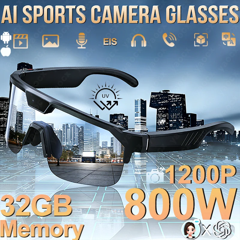 Умные очки 2026 для мужчин и женщин: 8 МП HD-камера, перевод 130+ языков, ChatGPT, Wi-Fi, запись видео, Bluetooth-звонки, аудиофункции
Умные очки 2026 для мужчин и женщин: 8 МП HD-камера, перевод 130+ языков, ChatGPT, Wi-Fi, запись видео, Bluetooth-звонки, аудиофункции
