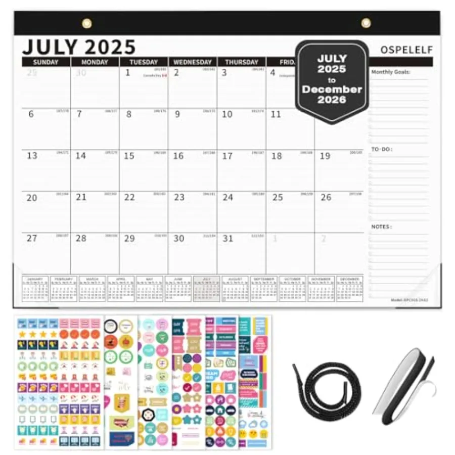 Magnetic Calendar 2025-2026 for Refrigerator, Desk Wall Calendar, July 2025 to December 2026, Monthly Large Planner Pad with Pl
Magnetic Calendar 2025-2026 for Refrigerator, Desk Wall Calendar, July 2025 to December 2026, Monthly Large Planner Pad with Pl