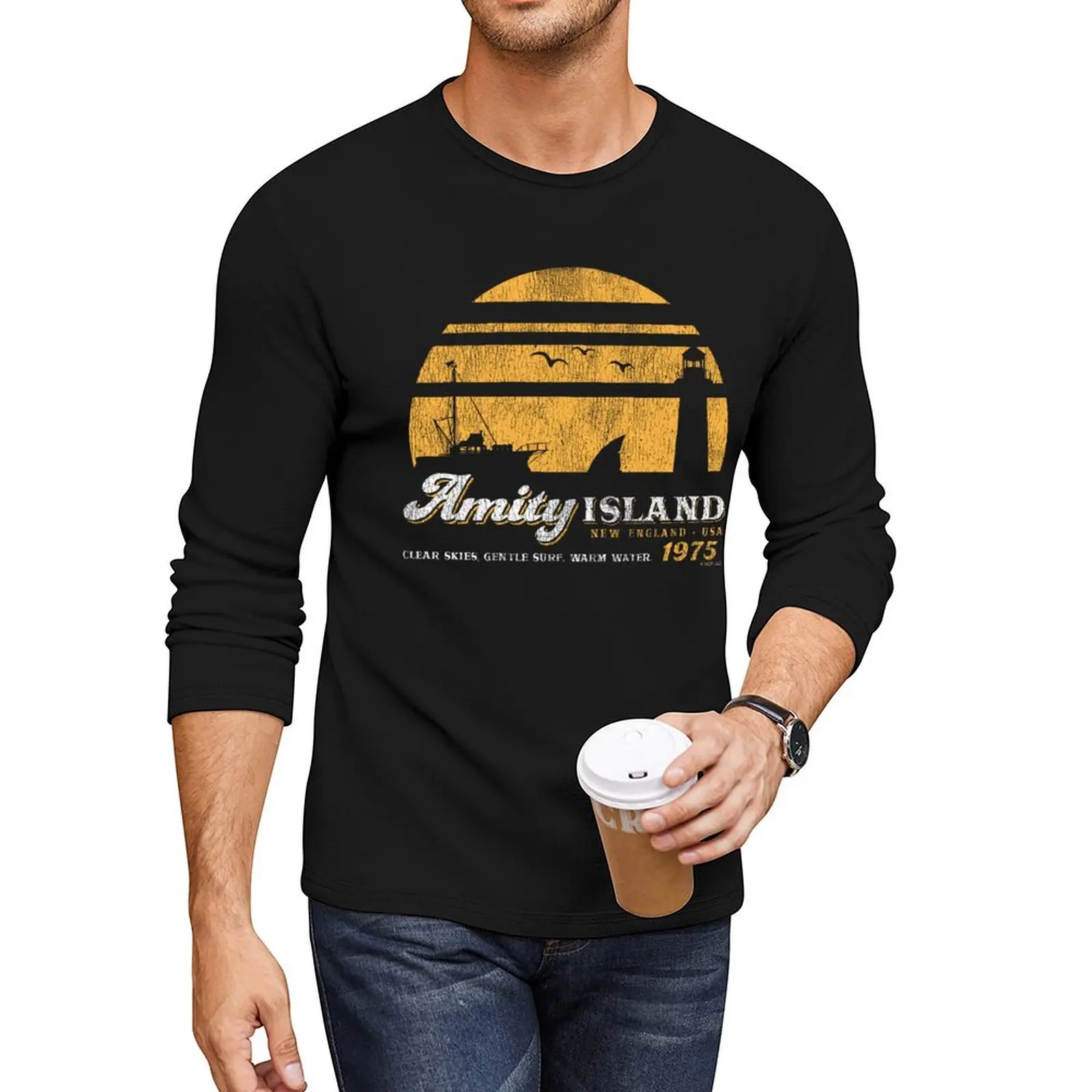 Amity Island Sunset Worn Out (Universal UCS LLC) Long T-Shirt funny t shirts Men's clothing
Amity Island Sunset Worn Out (Universal UCS LLC) Long T-Shirt funny t shirts Men's clothing