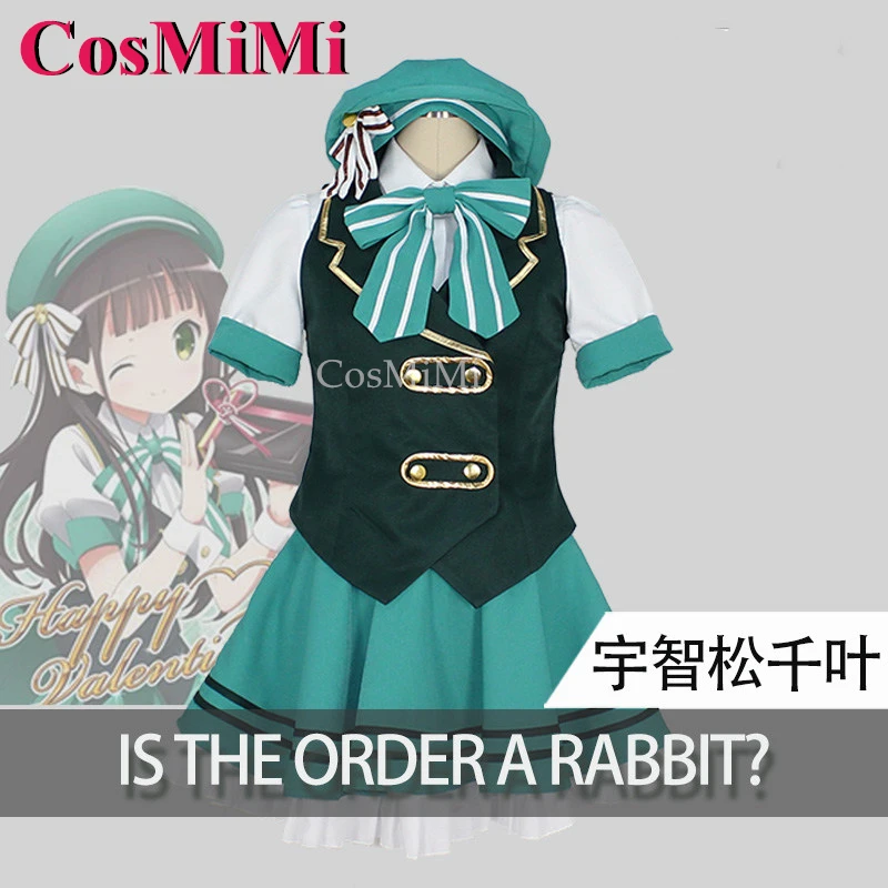 Аниме CosMiMi — заказ Кролик Костюм для косплея Ujimatsu Chiya, милое милое зеленое платье горничной, карнавальная одежда для ролевых игр
Аниме CosMiMi — заказ Кролик Костюм для косплея Ujimatsu Chiya, милое милое зеленое платье горничной, карнавальная одежда для ролевых игр