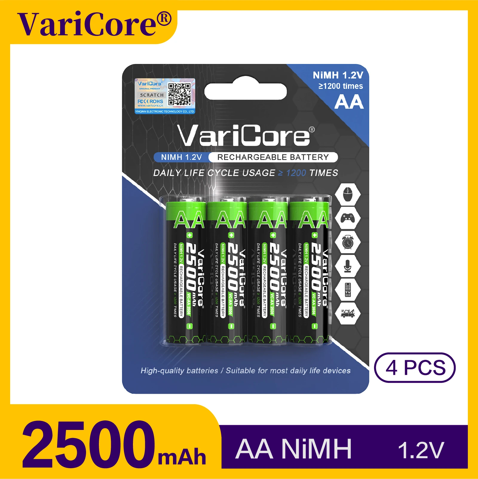 Grade A quality-AA nickel-metal hydride battery/rechargeable/electrical battery/power battery/1.2V 2500mAh
Grade A quality-AA nickel-metal hydride battery/rechargeable/electrical battery/power battery/1.2V 2500mAh