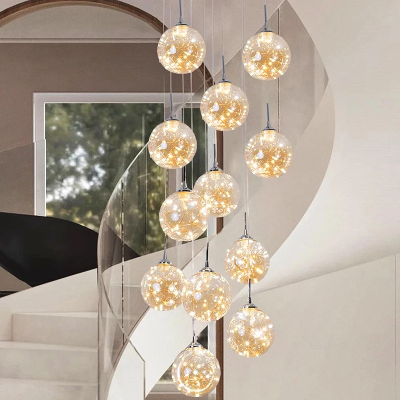 Modern home decor led lights pendant light lamps forstaircase Chandeliers for living room hanging light indoor lighting
Modern home decor led lights pendant light lamps forstaircase Chandeliers for living room hanging light indoor lighting