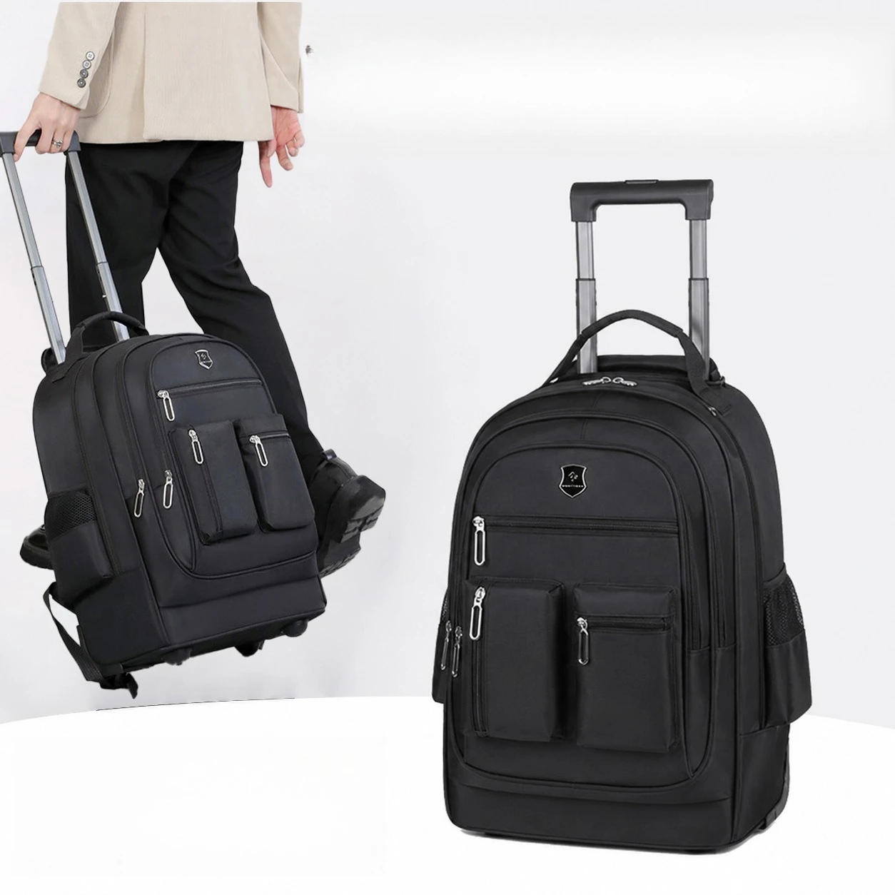 Rolling Backpack 24 inch Wheeled Laptop Backpack Luggage Business Bag Overnight College Computer Bag Trolley Suitcase for Men
Rolling Backpack 24 inch Wheeled Laptop Backpack Luggage Business Bag Overnight College Computer Bag Trolley Suitcase for Men