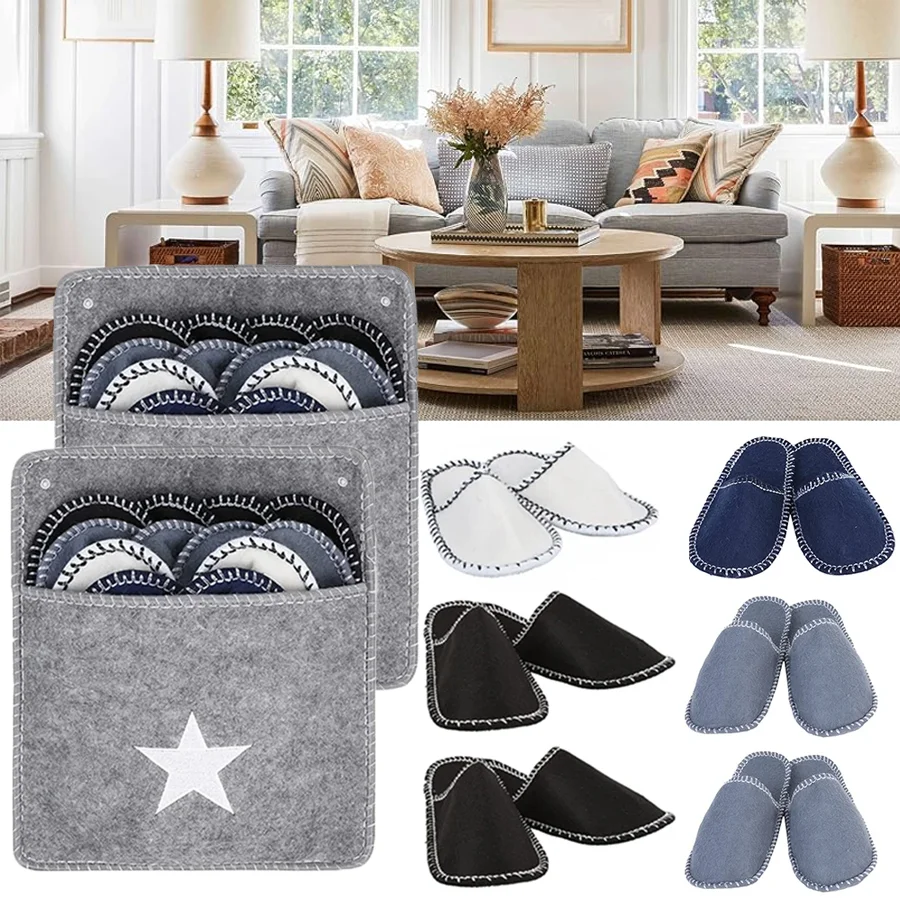 1Set Portable Felt Guest Slippers, with Storage Pouch, Multiple Sizes, Lightweight Indoor Slippers for Travel, Airbnb, Hotel XJM
1Set Portable Felt Guest Slippers, with Storage Pouch, Multiple Sizes, Lightweight Indoor Slippers for Travel, Airbnb, Hotel XJM