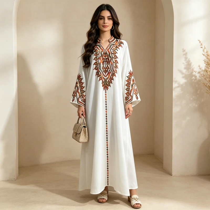 Dress Women Abaya Muslim Embroidery Dresses Eid Jalabiya Morocco Vestidos Dubai Party Abayas Kaftan Ramadan Arab Long Robe
Dress Women Abaya Muslim Embroidery Dresses Eid Jalabiya Morocco Vestidos Dubai Party Abayas Kaftan Ramadan Arab Long Robe