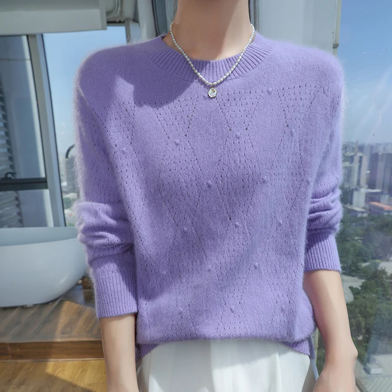 Elegant Warm 100% Mink Cashmere Sweater Autumn And Winter Pullover Women O-Neck Long Sleeve Knitwear Basic Clothing Tops
Elegant Warm 100% Mink Cashmere Sweater Autumn And Winter Pullover Women O-Neck Long Sleeve Knitwear Basic Clothing Tops