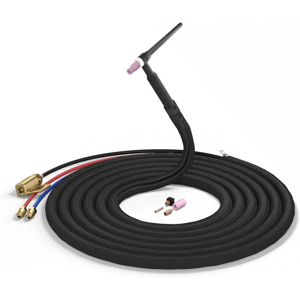 Flexible Water-Cooled 250Amp TIG Welding Torch with 25t Cable
Flexible Water-Cooled 250Amp TIG Welding Torch with 25t Cable
