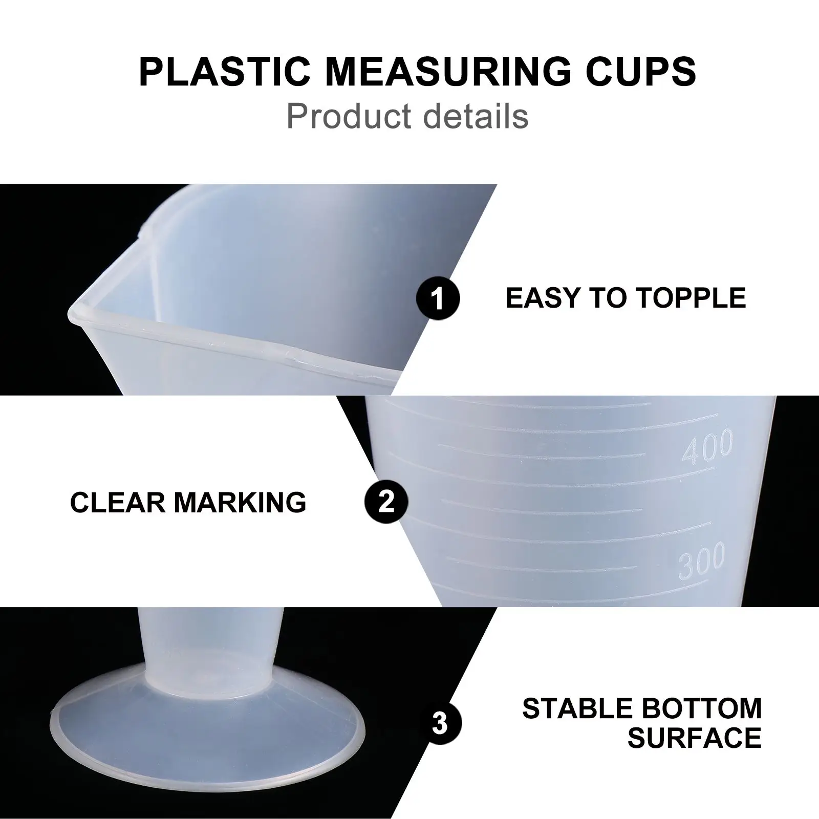 1pc Plastic Measuring Cup Kitchen Baking Scale Triangle Jug Flour White Clear Scales Transparent Design Easy Read Lightweight
1pc Plastic Measuring Cup Kitchen Baking Scale Triangle Jug Flour White Clear Scales Transparent Design Easy Read Lightweight