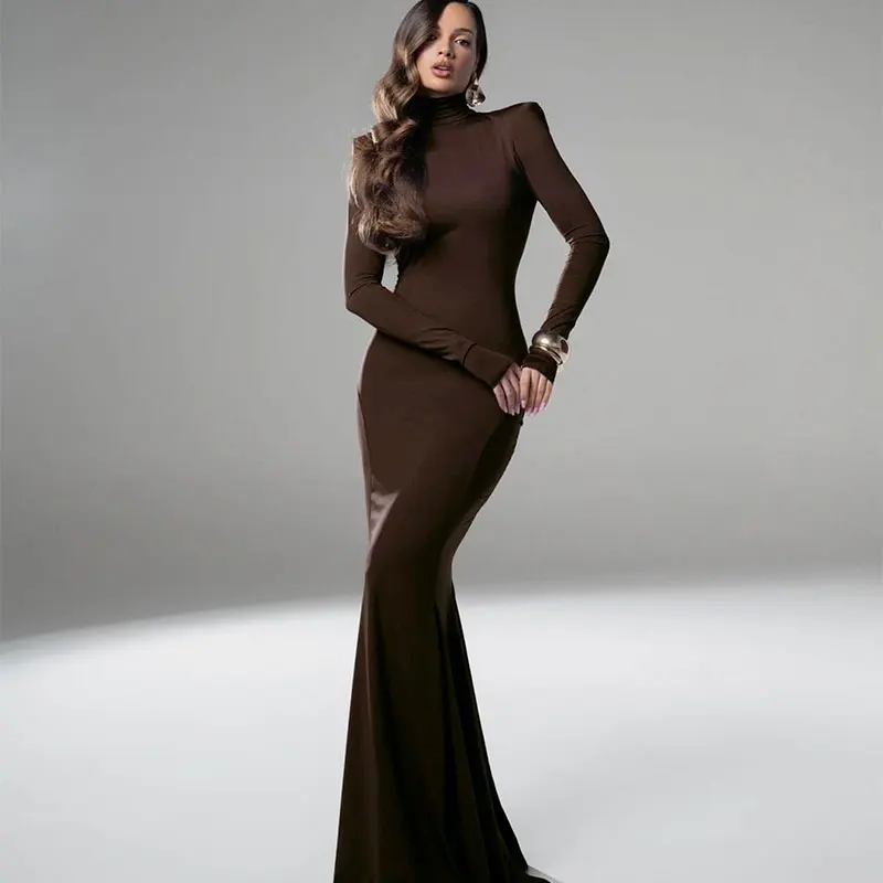 Women's Dresses Autumn Winter New Sexy Solid Backless Elegant Dress Streetwear Fashion Casual Slim Turtleneck Long Sleeves Dress
Women's Dresses Autumn Winter New Sexy Solid Backless Elegant Dress Streetwear Fashion Casual Slim Turtleneck Long Sleeves Dress