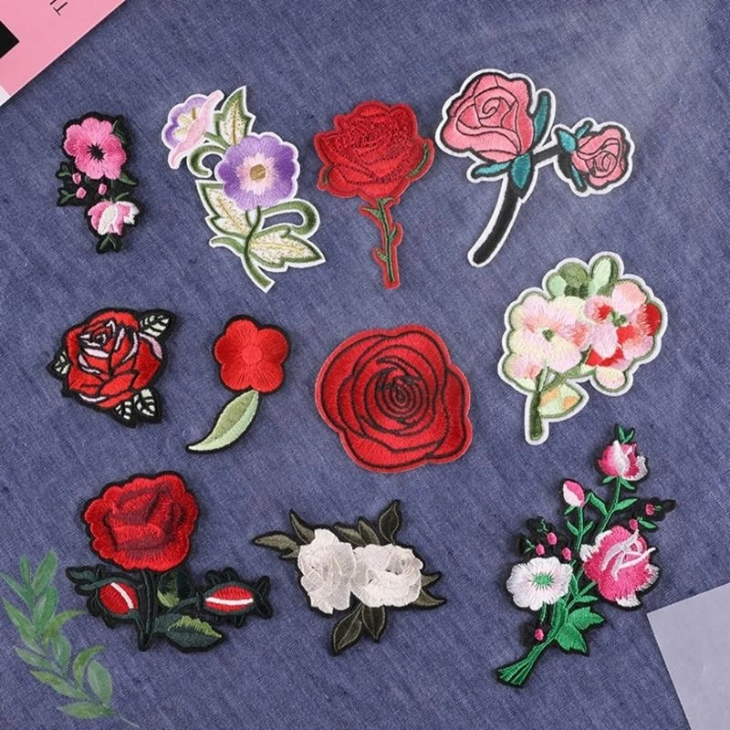 652F 11Pcs Flower Iron on Patches Embroidery Applique Rose Flower Embroidered Iron/Sew on Repair Patches for Clothing Jackets
652F 11Pcs Flower Iron on Patches Embroidery Applique Rose Flower Embroidered Iron/Sew on Repair Patches for Clothing Jackets