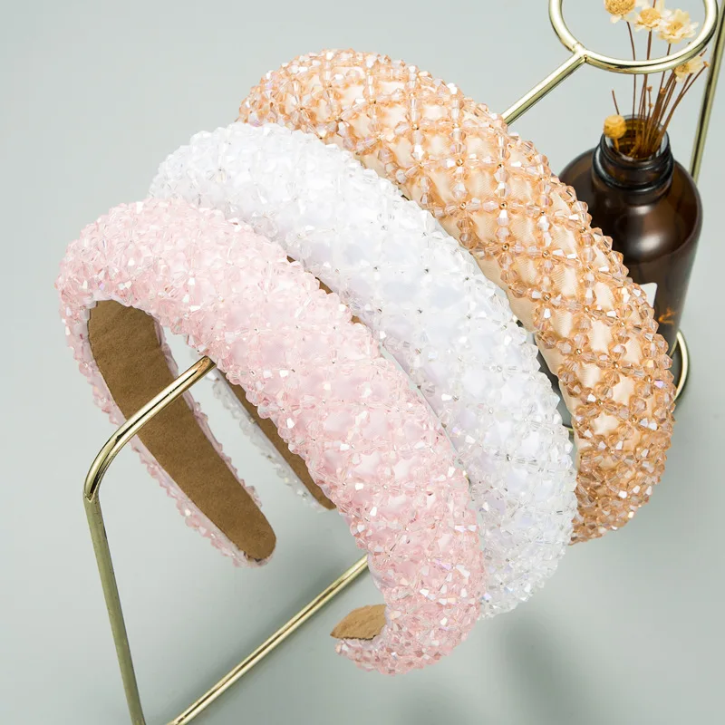 Supply temperament Pure handmade beaded crystal sponge wide edge headband Baroque personalized headband wholesale
Supply temperament Pure handmade beaded crystal sponge wide edge headband Baroque personalized headband wholesale