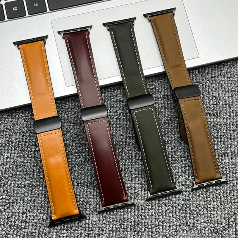 Magnetic Buckle Leather Band For Apple Watch Strap Ultra 2 49mm Sport Silicone Bracelet 41mm 40mm 44mm For iWatch 9 SE 8 7 6 5 4
Magnetic Buckle Leather Band For Apple Watch Strap Ultra 2 49mm Sport Silicone Bracelet 41mm 40mm 44mm For iWatch 9 SE 8 7 6 5 4