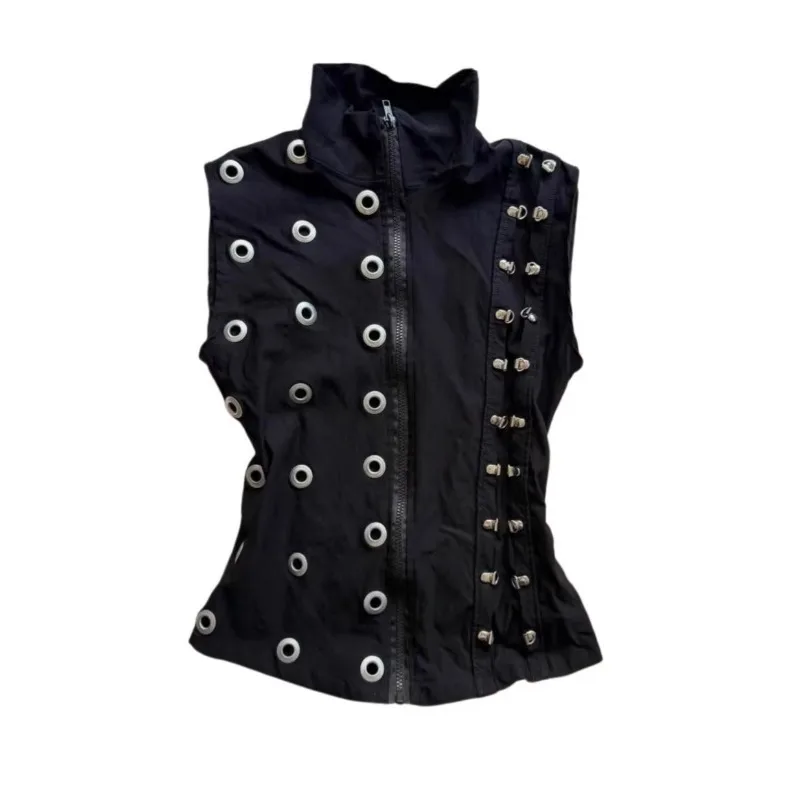 Gothic Women's Blouse Vest Fashion Harajuku Y2K Button Accessories Punk Blusa Feminina High Street Aesthetic Grunge Streetwear
Gothic Women's Blouse Vest Fashion Harajuku Y2K Button Accessories Punk Blusa Feminina High Street Aesthetic Grunge Streetwear