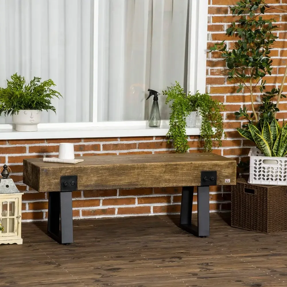 Garden Bench with Metal Legs, Rustic Wood Effect Concrete Entryway Bench, End of Bed Bench, Indoor Outdoor Use for Patio, Park,
Garden Bench with Metal Legs, Rustic Wood Effect Concrete Entryway Bench, End of Bed Bench, Indoor Outdoor Use for Patio, Park,