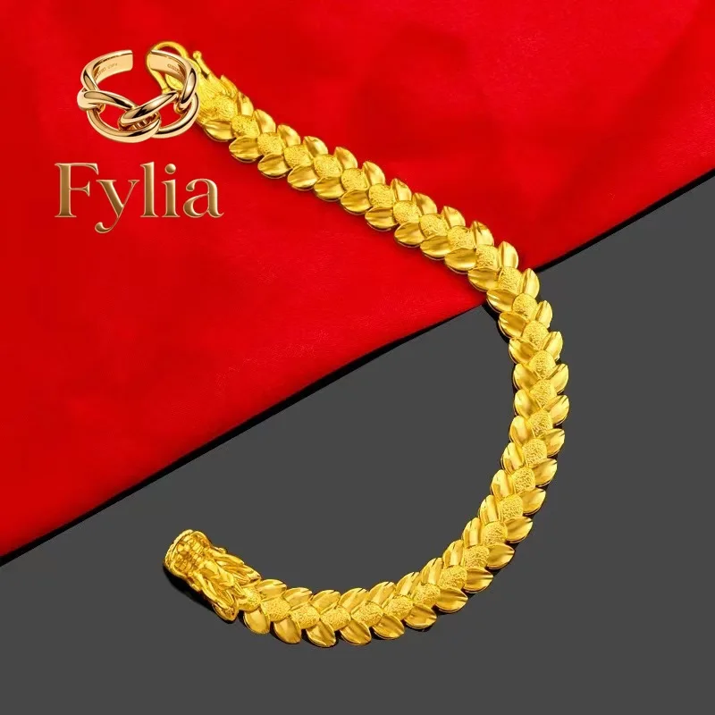 Fylia Jewelry 24K AU999 pure gold men's dragon scale gold bracelet bracelet men's casual fashion high-end gold bracelet jewelry
Fylia Jewelry 24K AU999 pure gold men's dragon scale gold bracelet bracelet men's casual fashion high-end gold bracelet jewelry