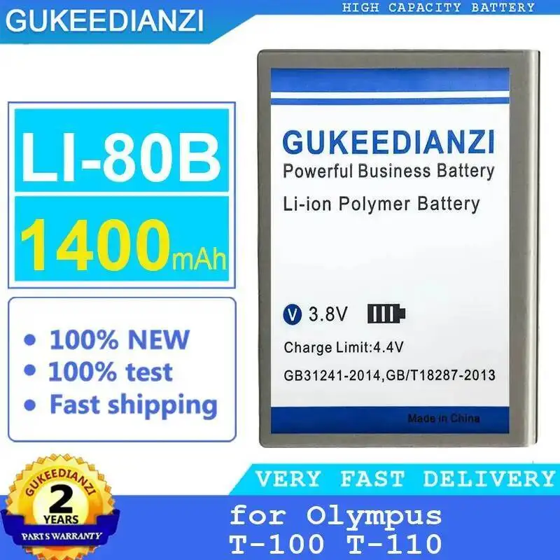 LI-80B Прочная быстрая зарядка для аккумулятора камеры Olympus T-100 T-110 1400 мАч
LI-80B Прочная быстрая зарядка для аккумулятора камеры Olympus T-100 T-110 1400 мАч
