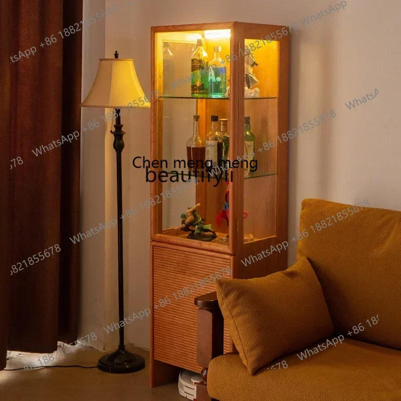 zq1Solid wood glass display cabinet Cherry wood sweeping machine Sofa TV side cabinet Lighting wine cabinetK182
zq1Solid wood glass display cabinet Cherry wood sweeping machine Sofa TV side cabinet Lighting wine cabinetK182