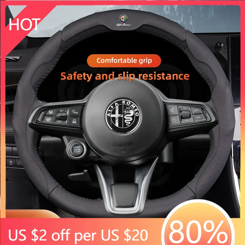 Car Stickers Car Steering Wheel Cover Anti-Slip Accessories Hubcap For Alfa Romeo GT 147 156 159 166 Mito Giulia Stelvio Giuliet
Car Stickers Car Steering Wheel Cover Anti-Slip Accessories Hubcap For Alfa Romeo GT 147 156 159 166 Mito Giulia Stelvio Giuliet