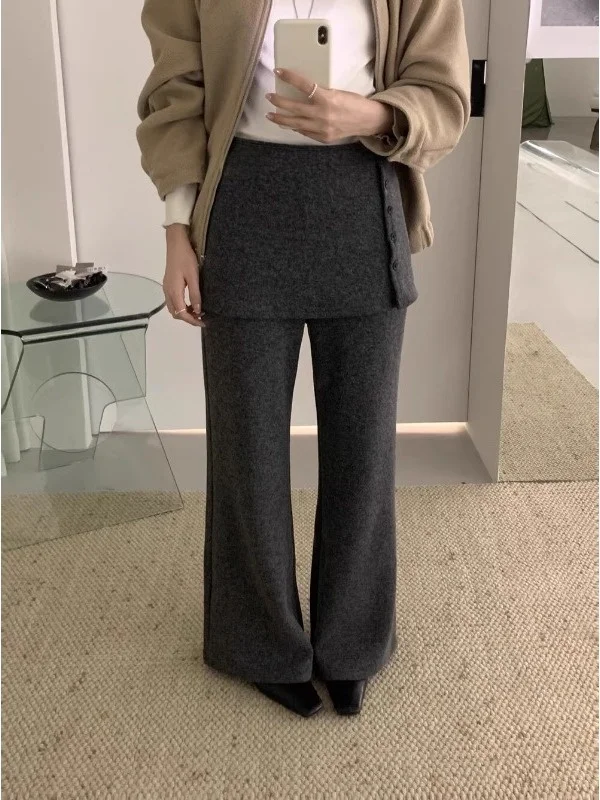 Женские модные повседневные брюки с высокой талией и широкими штанинами, осенне-зимние, новые, шерстяные, в стиле Sister Design Sensation
Женские модные повседневные брюки с высокой талией и широкими штанинами, осенне-зимние, новые, шерстяные, в стиле Sister Design Sensation