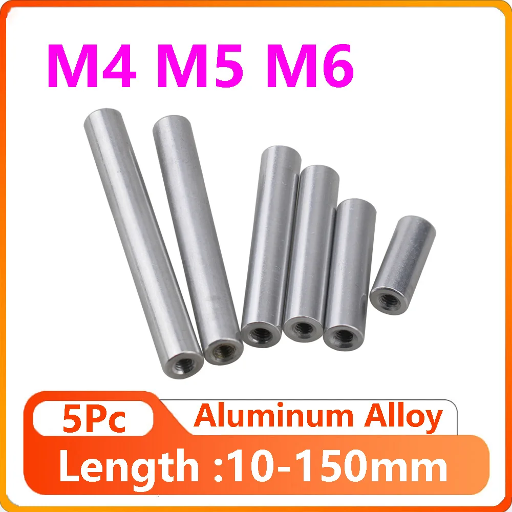 5Pcs Round Aluminum Alloy Spacer Thread M4 M5 M6 Length 10-150mm Round Aluminum Alloy Standoff Rods
5Pcs Round Aluminum Alloy Spacer Thread M4 M5 M6 Length 10-150mm Round Aluminum Alloy Standoff Rods