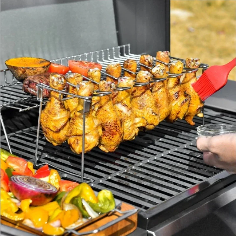 1pc Grill Rack, Stainless Steel Rack Chicken Leg For Oven, Barbecue Tools, Kitchen Supplies E9195
1pc Grill Rack, Stainless Steel Rack Chicken Leg For Oven, Barbecue Tools, Kitchen Supplies E9195