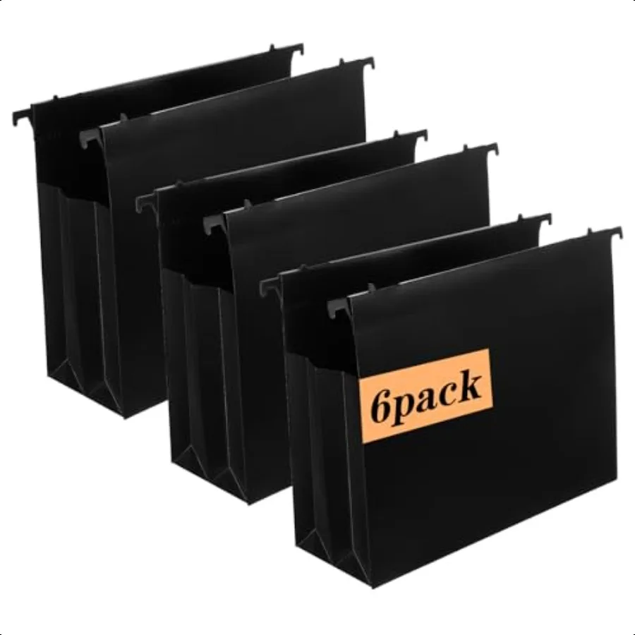 6 Pack Plastic High Capacity Hanging File Folders 4 Expanding Pocket with Movable Dividers Heavy Duty for Filing Cabinet Insert
6 Pack Plastic High Capacity Hanging File Folders 4 Expanding Pocket with Movable Dividers Heavy Duty for Filing Cabinet Insert