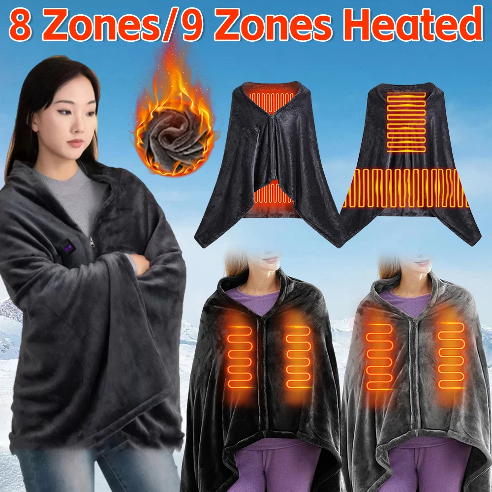 Office Wearable USB Electric Heated Blanket Washable Body Warmer Blanket Home 5V 3 Heated Level Throw Blanket 8/9 Heated Areas
Office Wearable USB Electric Heated Blanket Washable Body Warmer Blanket Home 5V 3 Heated Level Throw Blanket 8/9 Heated Areas