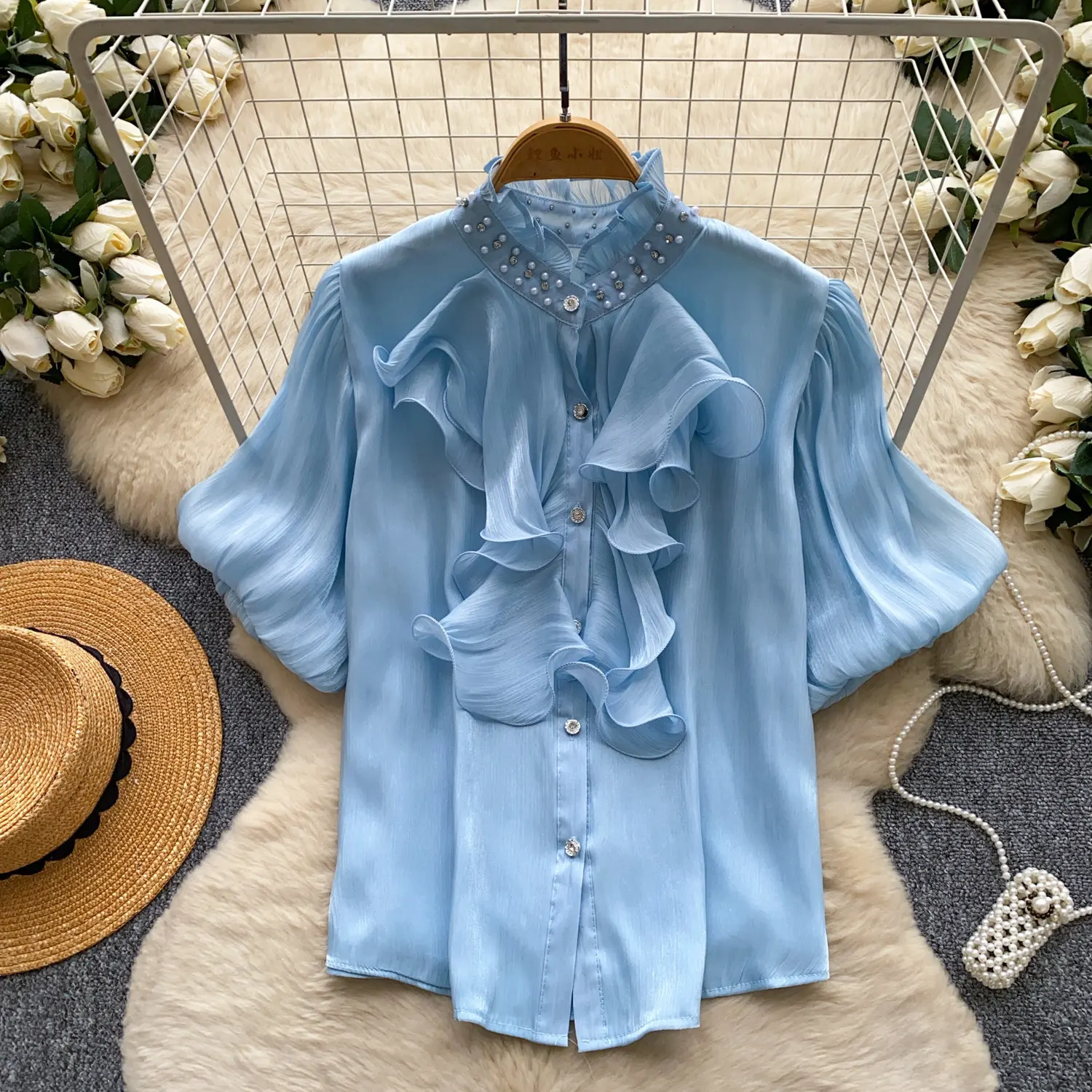 Women Blouses Shirt Short Sleeve Tops Ruffles Casual Losoe Solid Y2k Streetwear Tees Elegant Splice Shirts Summer 2026
Women Blouses Shirt Short Sleeve Tops Ruffles Casual Losoe Solid Y2k Streetwear Tees Elegant Splice Shirts Summer 2026