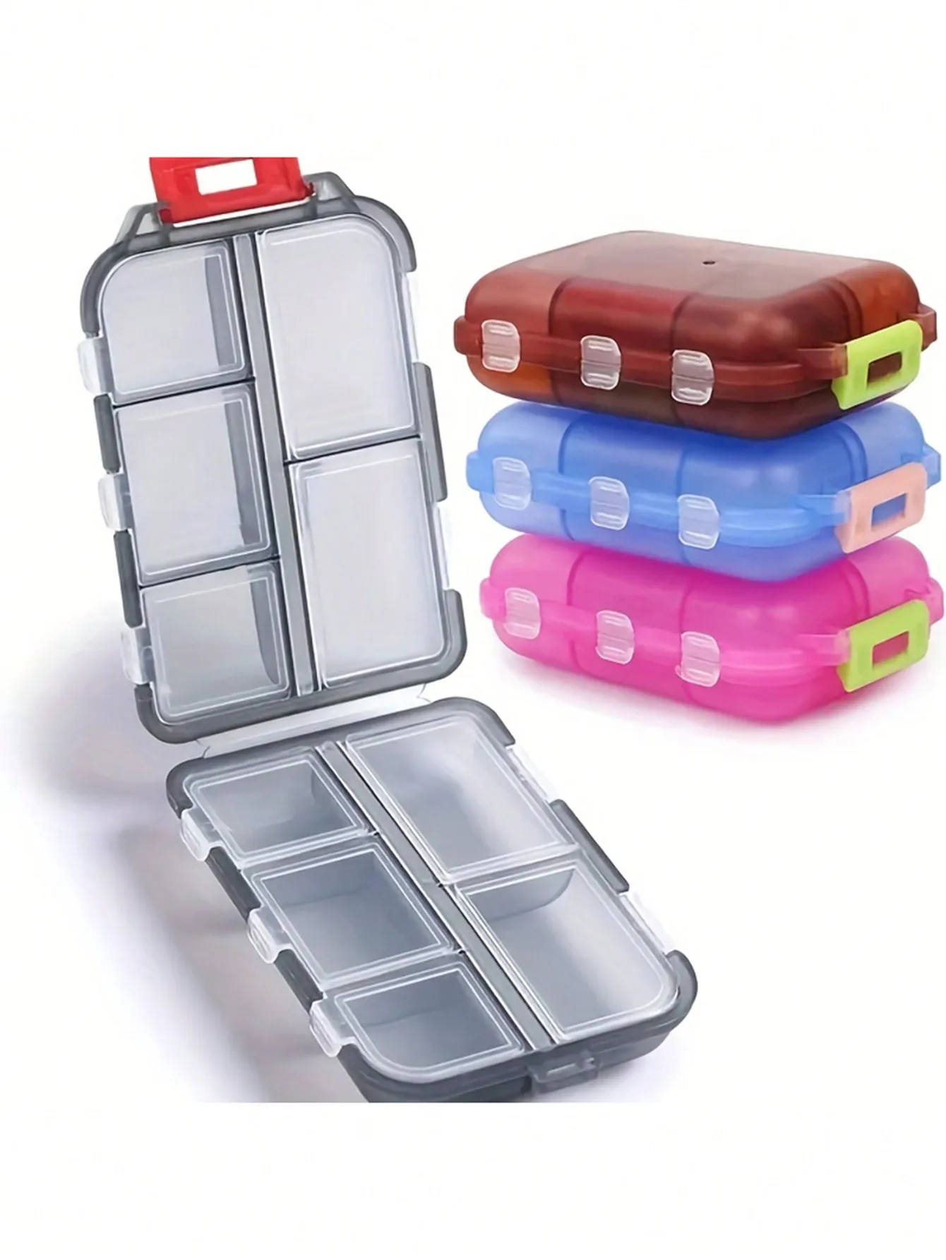 3pcs/1box Portable Mini Weekly Travel Pill Box, Compact Pocket Organizer Suitable For Wallet, Vitamins, Fish Oil, Compartment Container
3pcs/1box Portable Mini Weekly Travel Pill Box, Compact Pocket Organizer Suitable For Wallet, Vitamins, Fish Oil, Compartment Container