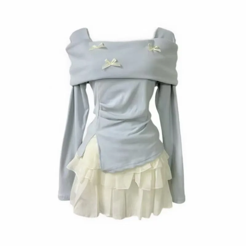 2025 New Casual Autumn Winter Slim Knitted T-Shirt + Apricot Mini Skirts Long Sleeve Bow Sexy Fashion Top Women Full Sleeve Sets
2025 New Casual Autumn Winter Slim Knitted T-Shirt + Apricot Mini Skirts Long Sleeve Bow Sexy Fashion Top Women Full Sleeve Sets