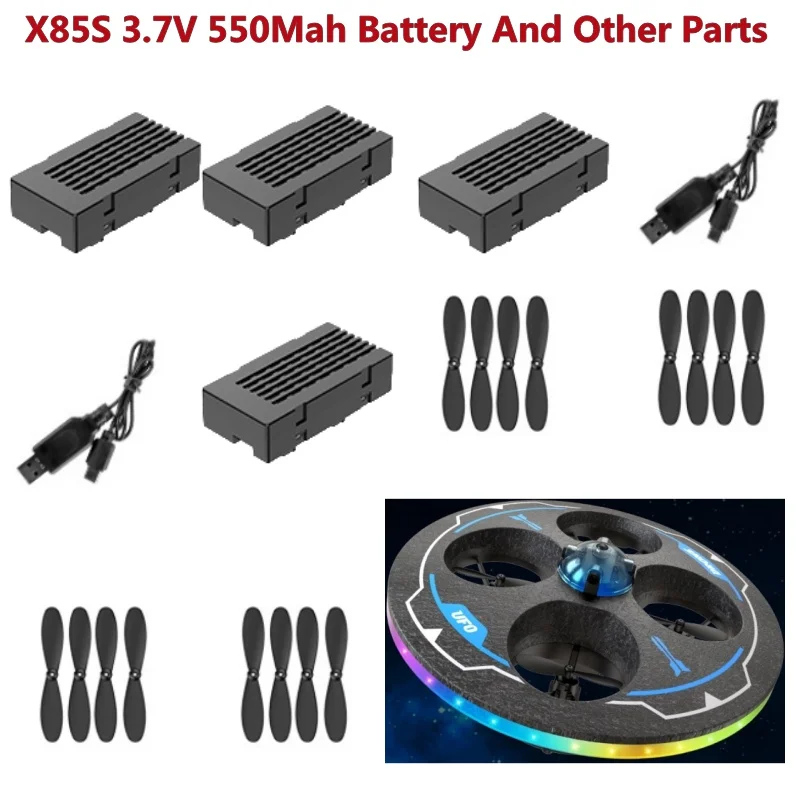 3.7V 550Mah Recharge Battery propeller For X85S Full Protect Headless Mode Remote Control RC Drone X85S Drone Battery Blades Toy
3.7V 550Mah Recharge Battery propeller For X85S Full Protect Headless Mode Remote Control RC Drone X85S Drone Battery Blades Toy