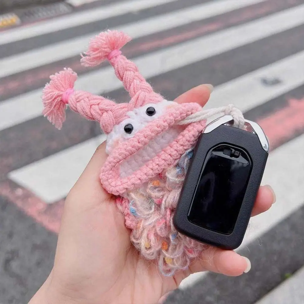 Women Key Chain Entrance Guard Card Bag Hand Woven Wool Key Bag Knitting Key Case Sausage Mouth Key Bag Big Mouth Key Pendant
Women Key Chain Entrance Guard Card Bag Hand Woven Wool Key Bag Knitting Key Case Sausage Mouth Key Bag Big Mouth Key Pendant