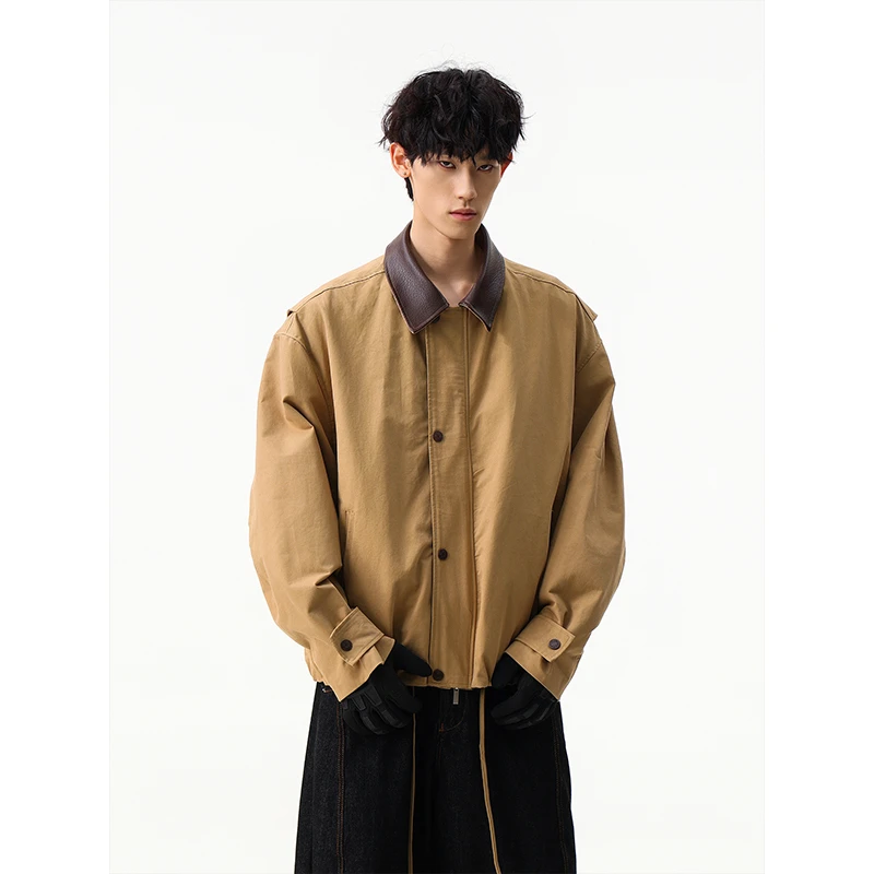 Spring Autumn Retro Leather Collar Hunting Jacket Men's Streetwear Fashion Loose Causal Vintage Cargo Jacket Coat
Spring Autumn Retro Leather Collar Hunting Jacket Men's Streetwear Fashion Loose Causal Vintage Cargo Jacket Coat