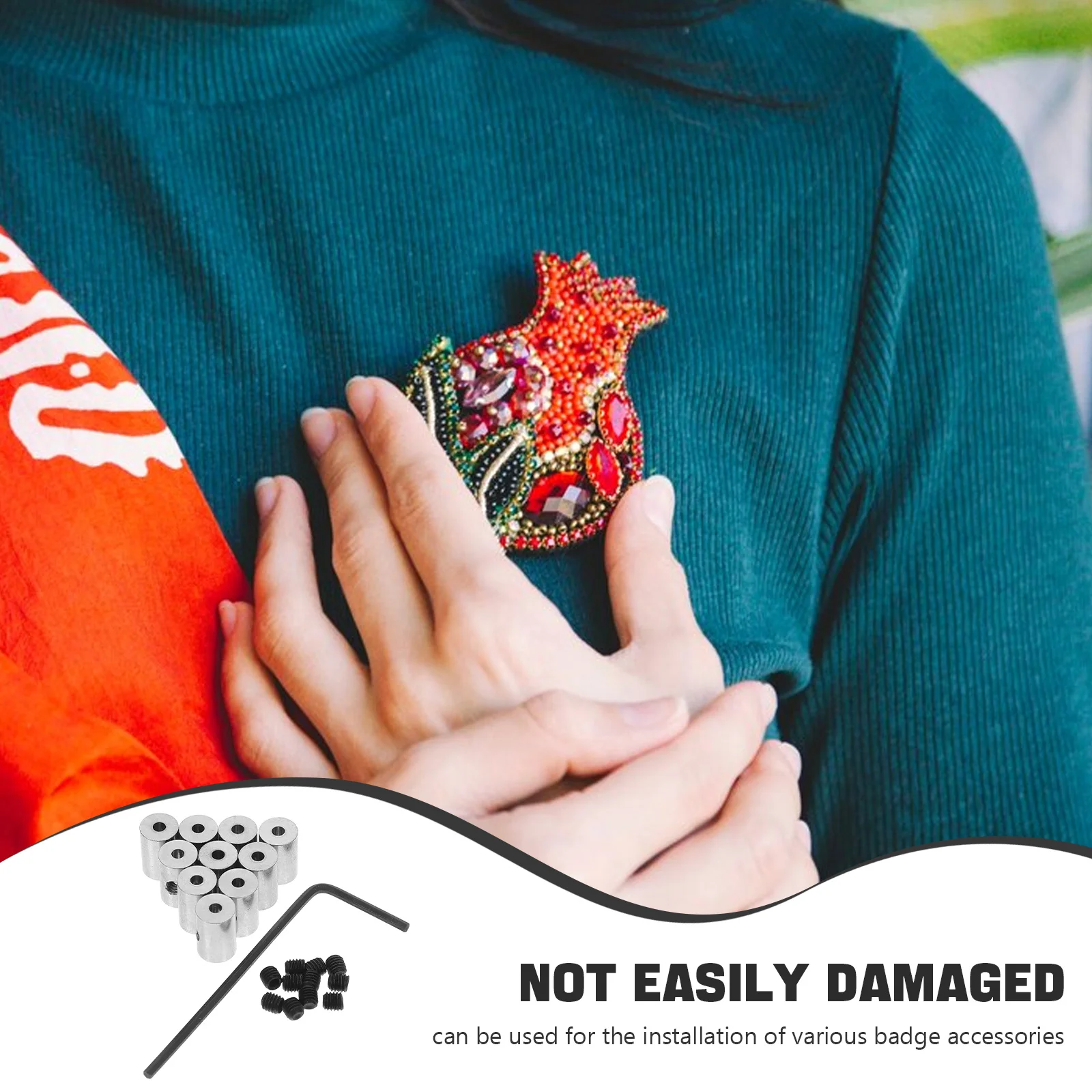 10Pcs Locking Pin Backs Safe Keepers Pin Locks for Pins Fastening Brass Clasps Lapel Brooch with Wrench Tools Badge Accessories
10Pcs Locking Pin Backs Safe Keepers Pin Locks for Pins Fastening Brass Clasps Lapel Brooch with Wrench Tools Badge Accessories