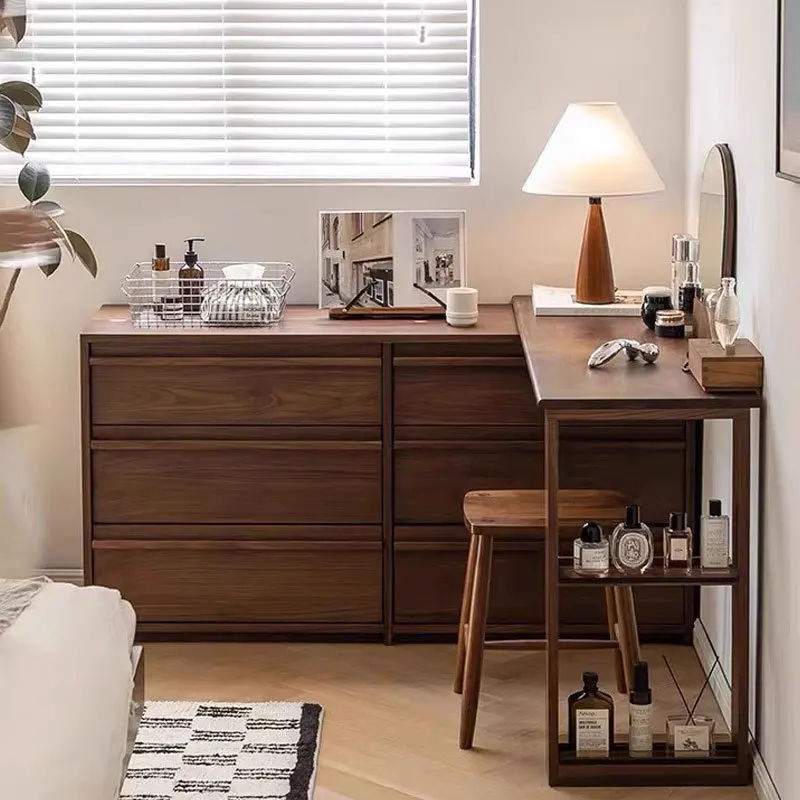 Customizable North American Black Walnut Dresser Corner Desk Combination
Customizable North American Black Walnut Dresser Corner Desk Combination