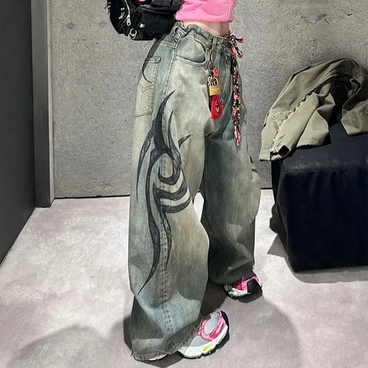 Y2K Pink Baggy Jeans Vintage Printing Pattern Washed Ripped Jeans Hip Hop Streetwear Harajuku Men Women Casual Wide Leg Jeans
Y2K Pink Baggy Jeans Vintage Printing Pattern Washed Ripped Jeans Hip Hop Streetwear Harajuku Men Women Casual Wide Leg Jeans