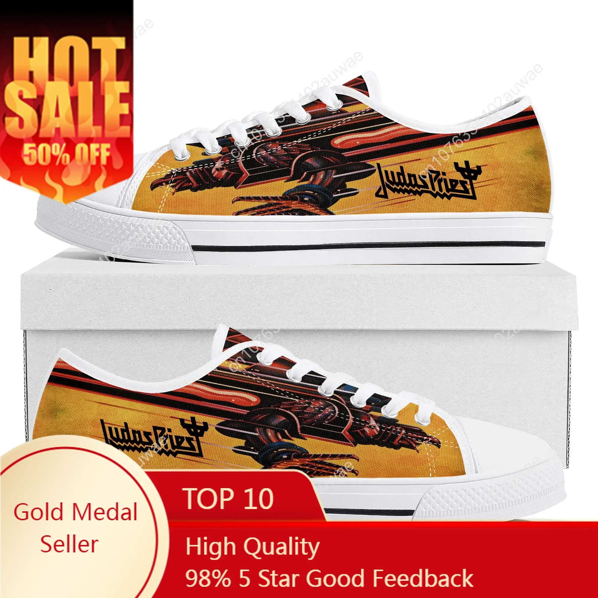 Judas Priest Heavy Metal Rock Band Low Top High Quality Sneakers Mens Women Teenager Canvas Sneaker Custom Casual Couple Shoes
Judas Priest Heavy Metal Rock Band Low Top High Quality Sneakers Mens Women Teenager Canvas Sneaker Custom Casual Couple Shoes